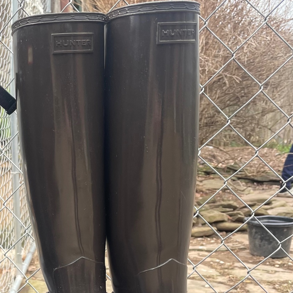 Hunter Refined Ankle Strap Tall Boots